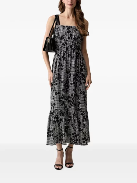 Rochie maxi Morgan cu model floral cu imagine negru