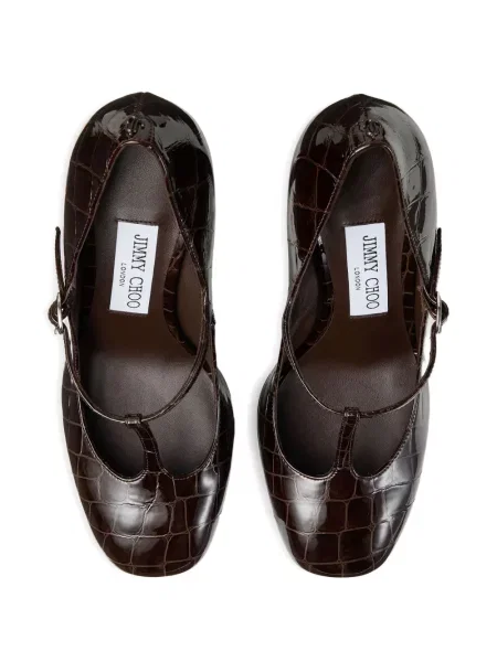 Pantofi cu toc Jimmy Choo maro