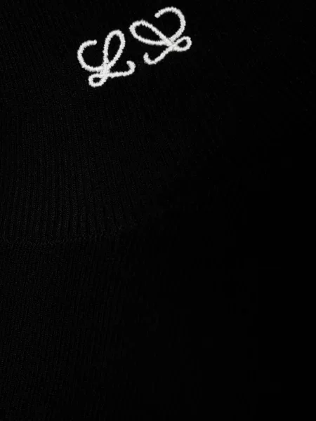 Top Loewe cu broderie negru