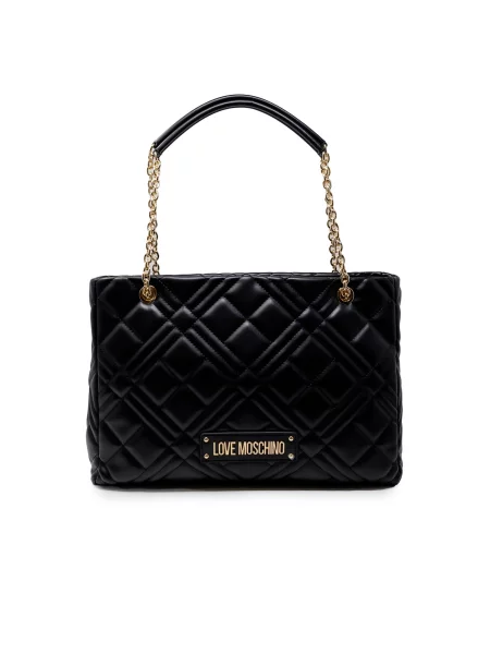 Shopperka Love Moschino z klapą czarna