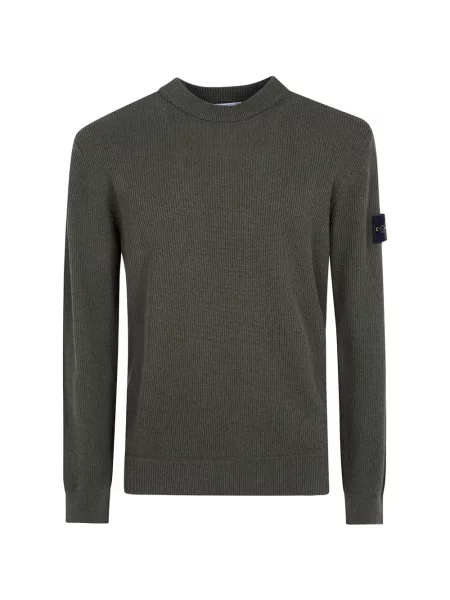 Pulover Stone Island tricotate cu strasuri verde