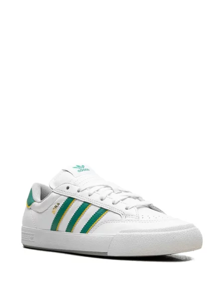 Sneakerși Adidas Gazelle cu dungi din piele de căprioară alb
