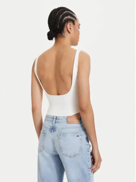 Tommy Jeans Glaustinukė Metallic Logo balta