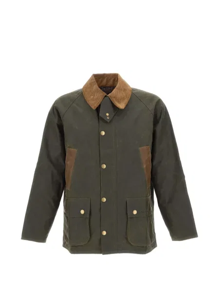 Gulerat geacă Barbour de catifea cord verde