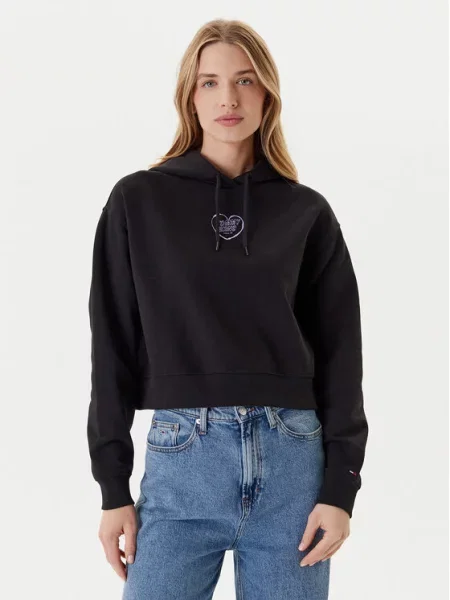 Μπλούζα Tommy Jeans μαύρο