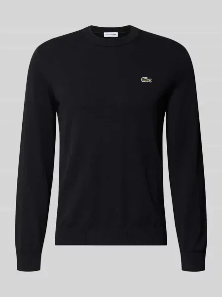 Lacoste sweter z dzianiny Mężczyźni jednolity 5 czarny