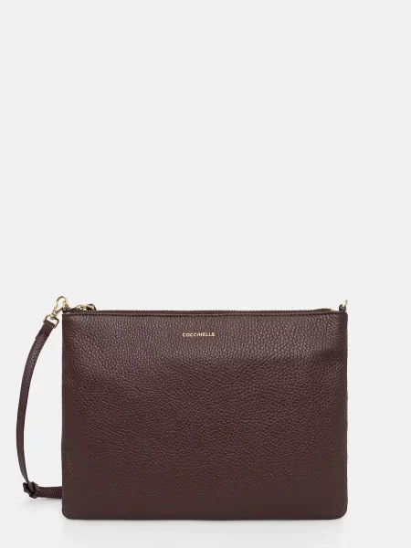 Coccinelle geantă crossbody pentru femei din piele roșu