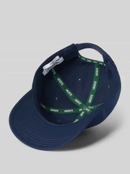 Lacoste czapka z daszkiem granatowy z aplikacją niebieska