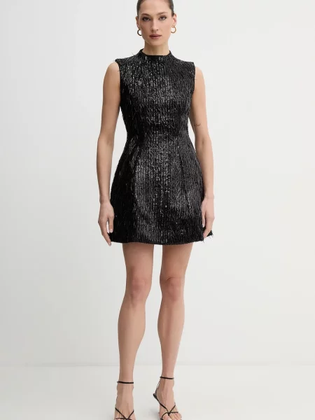 Сукня Bardot mini розкльошена чорний