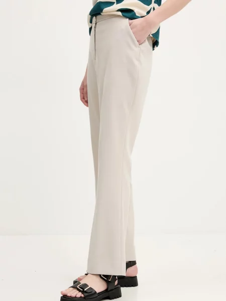 Abercrombie & Fitch pantaloni femei evazati high waist bej