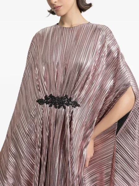 Rochie maxi Gemy Maalouf cu mărgele roz