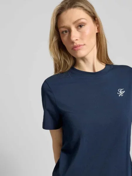 Krój regular fit t-shirt z mieszanki bawełny Tommy Hilfiger
