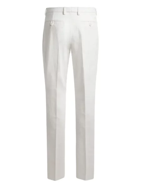 Pantaloni Etro cu model floral din jacard alb