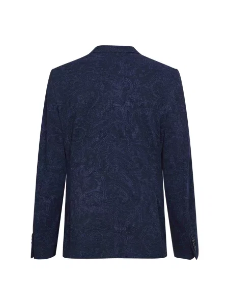 Etro Koszula Z Dzianiny Extra Slim Fit blau niebieska