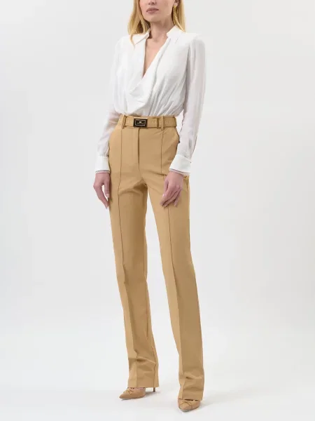 Брюки Elisabetta Franchi бежевые