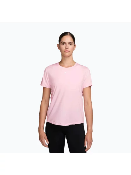 Tricou pentru femei Nike One Classic Dri-Fit pink foam/white alb