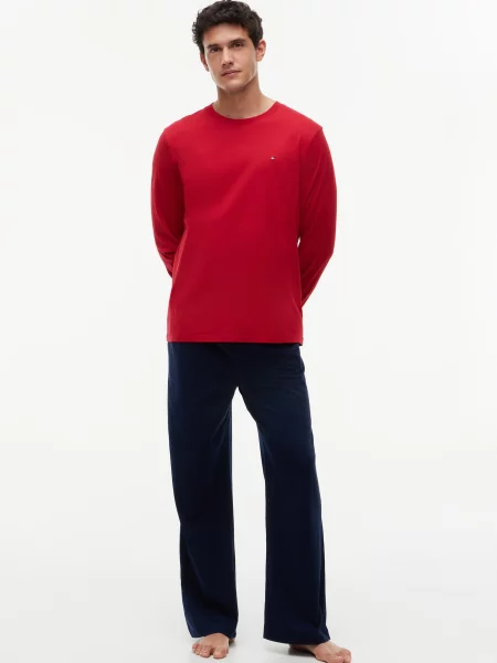 Tommy Hilfiger Underwear Pijama lungă roșu negru