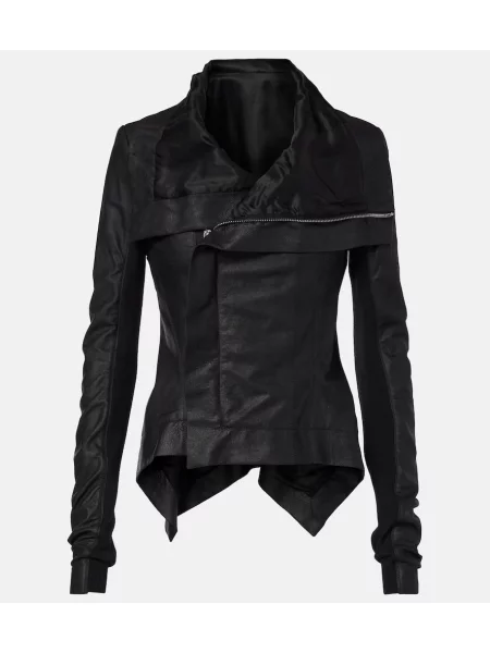 Kurtka skórzana Rick Owens biker czarna