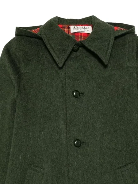 Retro trenčkot A.n.g.e.l.o. Vintage Cult s kapucí zelený