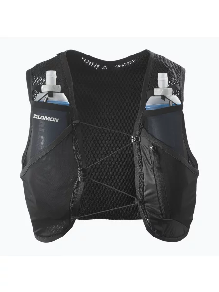 Kamizelka do biegania Salomon Active Skin 4 Set black/metal czarna