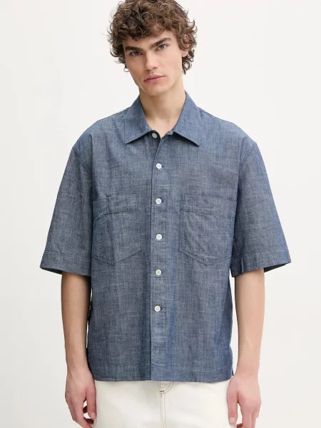 Sunflower camasa din barbati marin cu guler clasic relaxed albastru