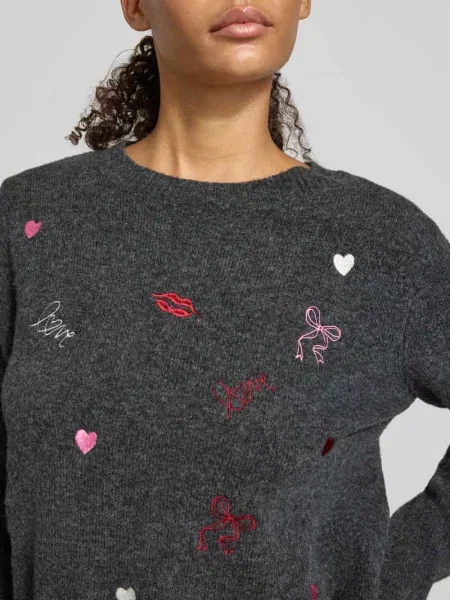 Sweter o kroju regular fit z dodatkiem wełny model SHINE' Only