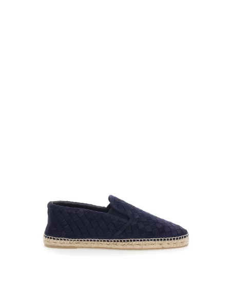 Espadryle Castaner skórzane niebieskie