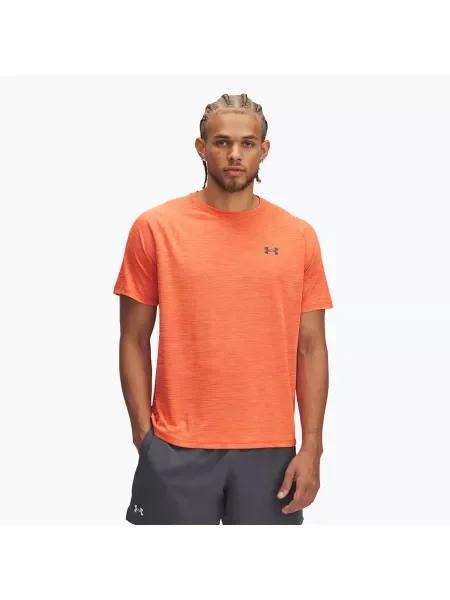 Мъжка тениска за обучение Under Armour Tech Textured fire/ares red/castlerock червено