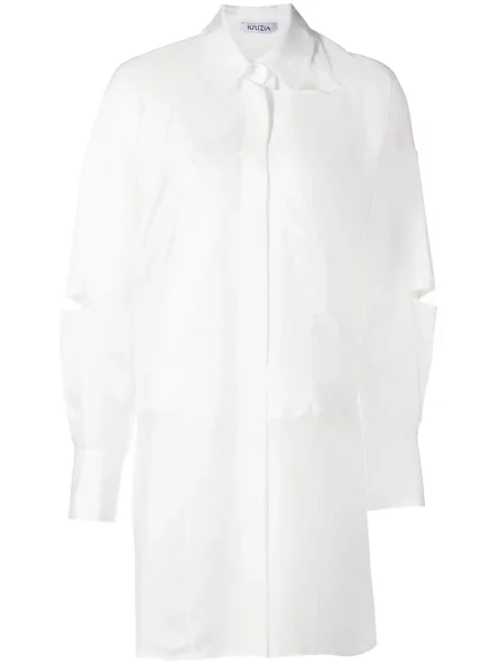 Rochie tip cămașă Krizia de costum alb