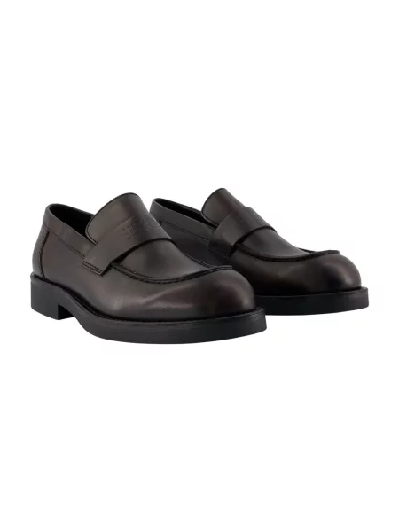 Loafersy Mm6 Maison Margiela skórzane czarne