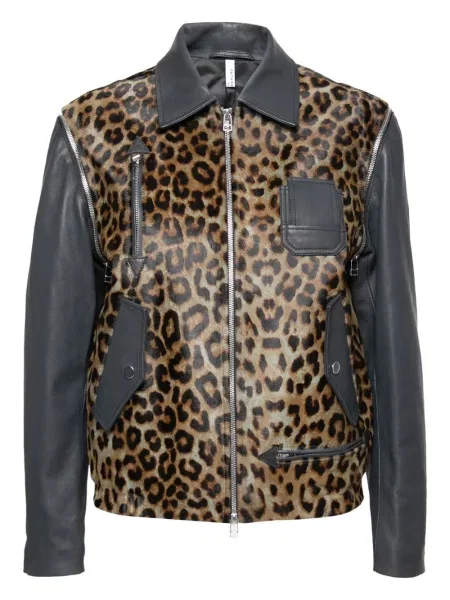 Geanta de piele Faith Connexion cu model leopard