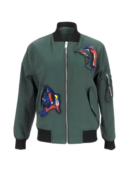 Geacă bomber Proenza Schouler cu petice verde