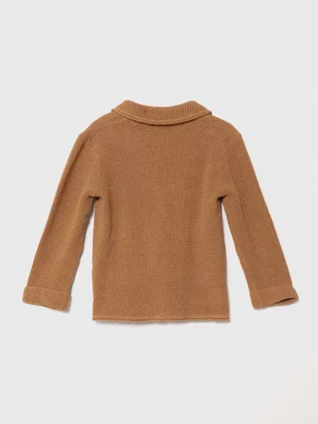 United Colors of Benetton Cardigan s lněnou směsí hnědý