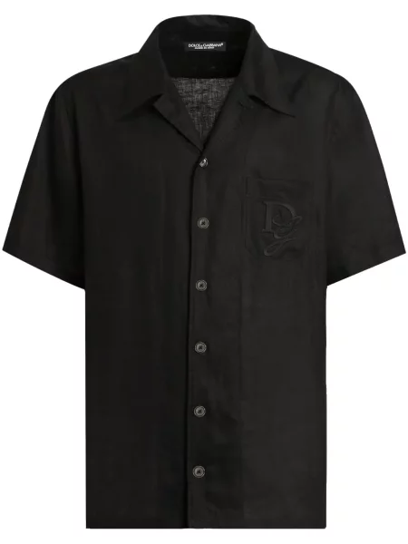 Košulja Dolce & Gabbana s vezom crna