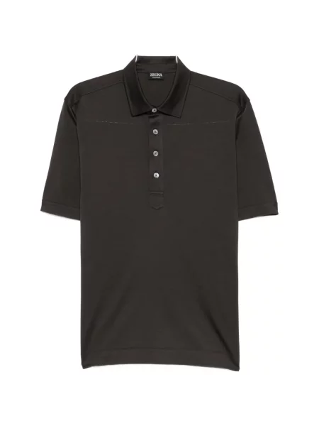 Scurt tricou polo Zegna maro