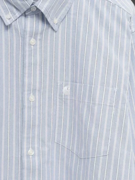 Риза Carhartt Wip на райета синьо