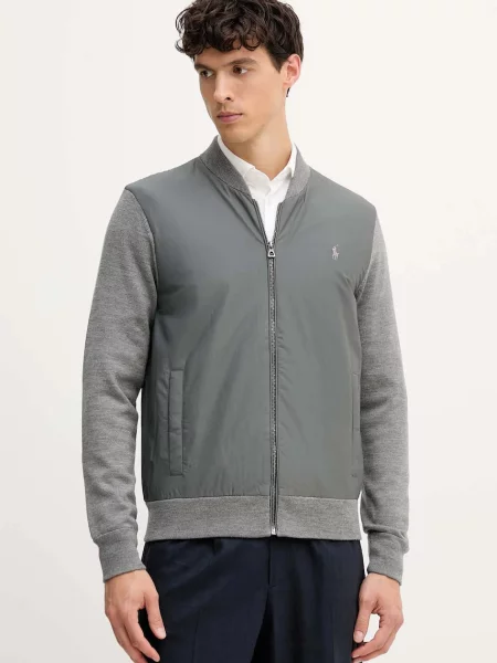 Polo Ralph Lauren hanorac din amestec de lână gri