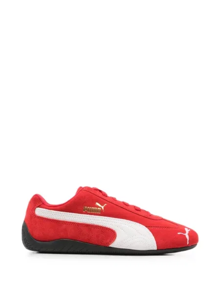 Sneakerși Puma Suede cu șireturi din dantelă roșu