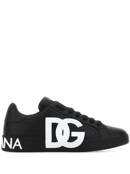 Sneakerși Dolce & Gabbana Portofino cu imagine negru