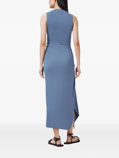 Rochie Allsaints drapată de costum albastru