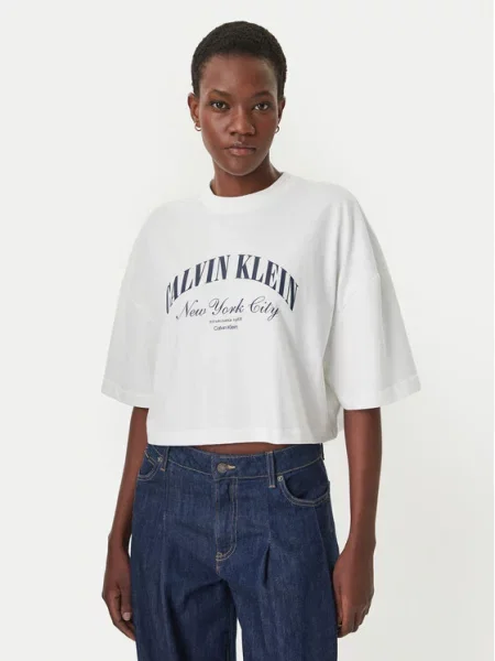Tričko Calvin Klein Jeans bílé