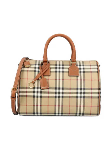 Wielobarwność torebka Burberry brązowa