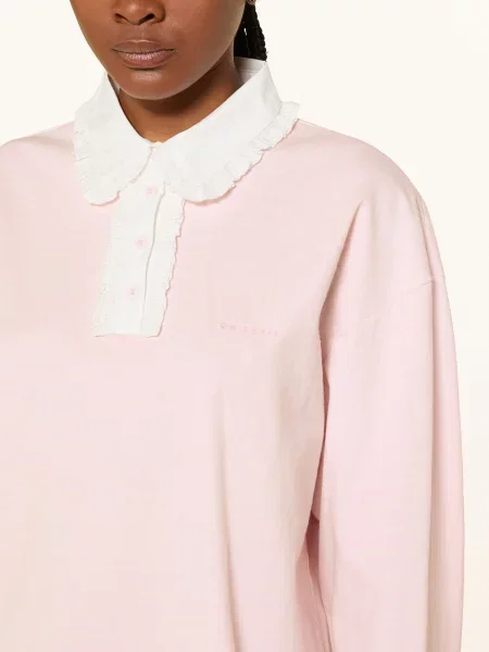 Oh April Jerseyové Polo Tričko Jolina růžová bílá