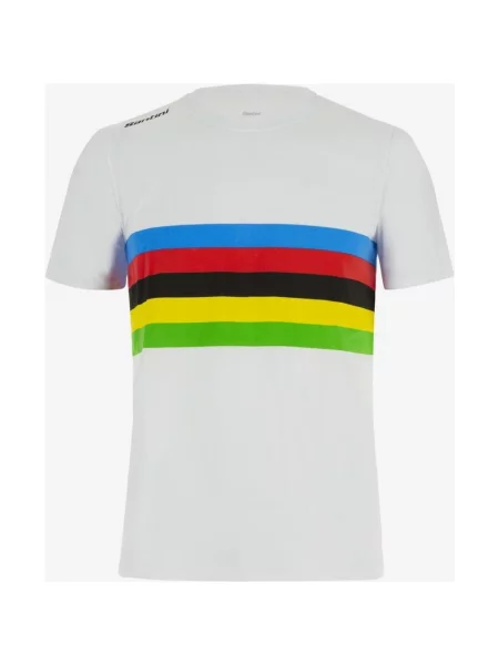 Koszulka Santini x UCI World Champion Rainbow krótki rękaw XS biały