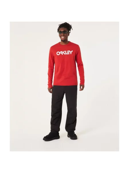 Koszulka Oakley Mark długi rękaw czerwony S biały