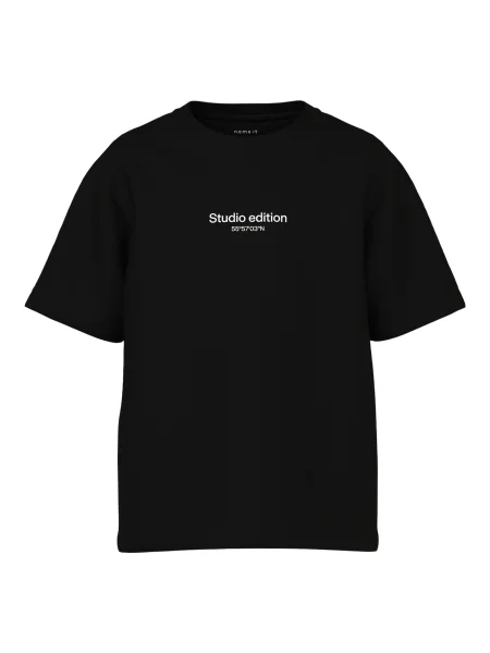 NAME IT Tricou Brody negru alb