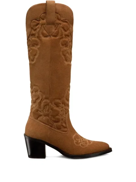 Botine Stuart Weitzman din piele de căprioară maro