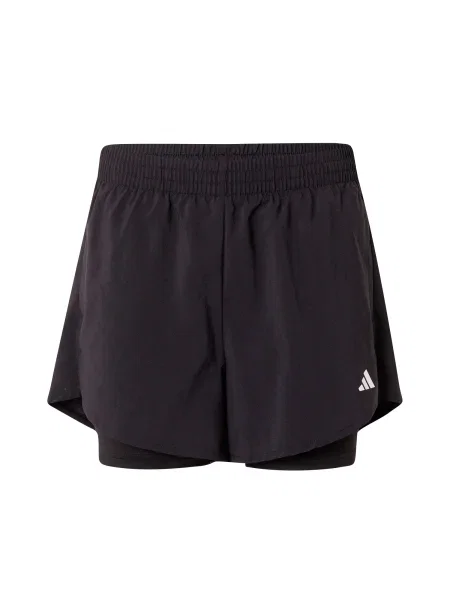ADIDAS PERFORMANCE Športové nohavice / biela čierna
