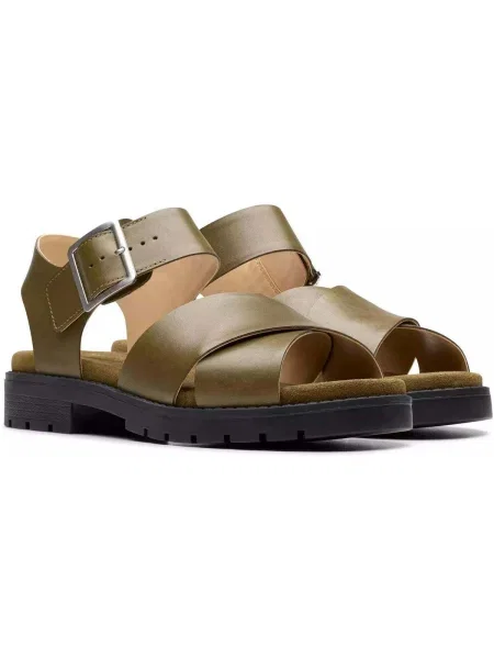 Félcipő Clarks zöld