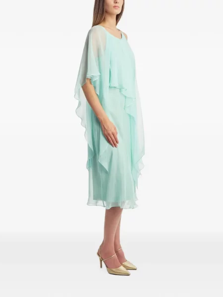 Rochie midi Irina Schrotter de mătase albastru